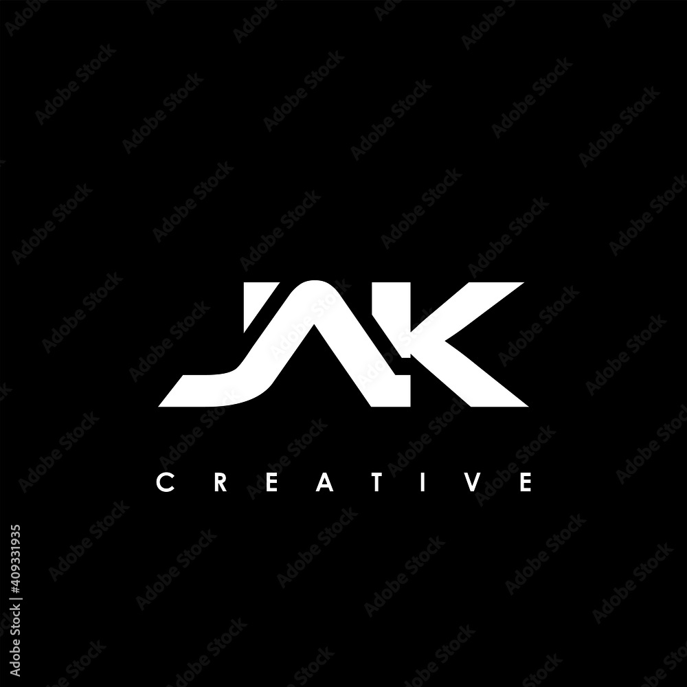 JAK Letter Initial Logo Design Template Vector Illustration - obrazy, fototapety, plakaty 