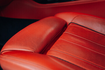 Wall Mural - Modern car red leather seats sport style