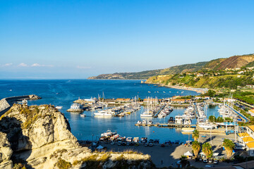 Wall Mural - The port of Tropea during summer. Tropea is the most famous seaside resort town of Calabria region, southern Italy