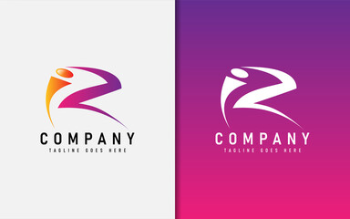 Poster - Abstract Initial I and R, Creative Logo Design.