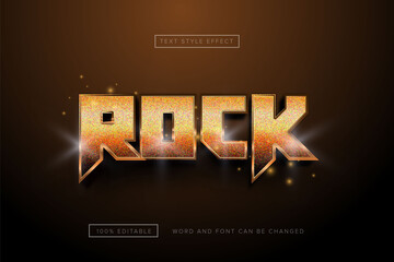 Wall Mural - Golden Rock style Text effect editable premium free download