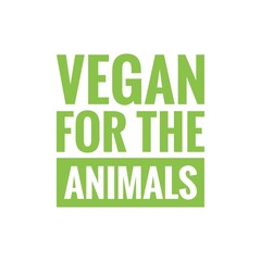 Wall Mural - ''Vegan for the animals'' Lettering