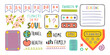 © Yanka - Diary elements. Hand drawn doodles bullet journal banners and elements for notebook, diary and planner. Frames, borders, vignettes, dividers outline collection.