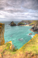 Poster - Kynance Cove Cornwall England UK on the Lizard Peninsula with turquoise sea