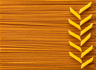 Wall Mural - texture of pasta closeup