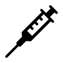 gz1046 GrafikZeichnung - english: medical syringe icon. - vaccination - medicine medical - simple template isolated on white background - square xxl g10194