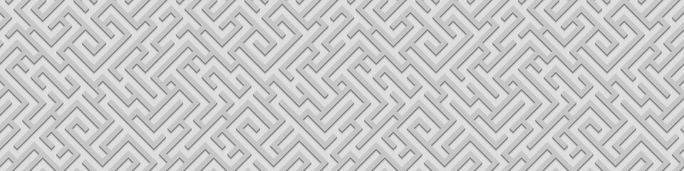 Poster - Geometric illustration with maze. Labyrinth.