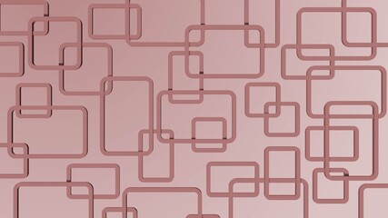Poster - Modern design of graphic elements in rose color - rectangle frames arranged in ornament structure - 3D Illustration