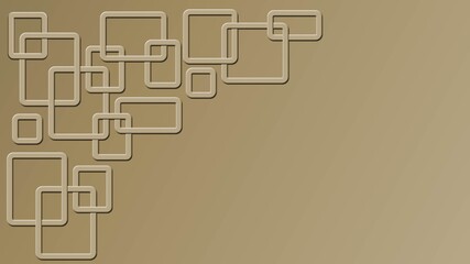 Poster - Modern design of graphic elements in sand color - rectangle frames arranged in ornament structure on background with gradient - space for your text - 3D Illustration
