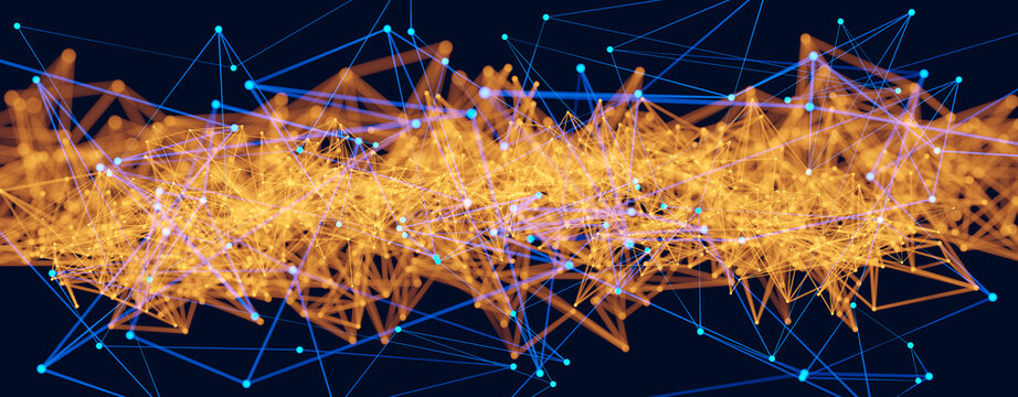 Abstract digital technology background. Science background. 3D render. 3D illustration