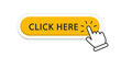© Vlad - Click here button with hand pointer clicking. Click here vector web button. Web button with action of hand pointer. Click here, UI button concept. Vector illustration