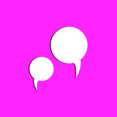 Poster - chat icons on trendy isolated backgrounds. chat icon for your website design Icon logo, application, UI. Clock icon Vector illustration, EPS10.