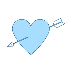 Sticker - Pierced Heart By Arrow Icon