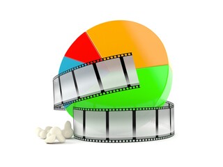 Sticker - Pie chart with film strip