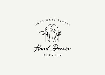 Beauty nature body spa logo design template