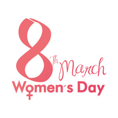 Poster - womens day, celebration 8 march card white background