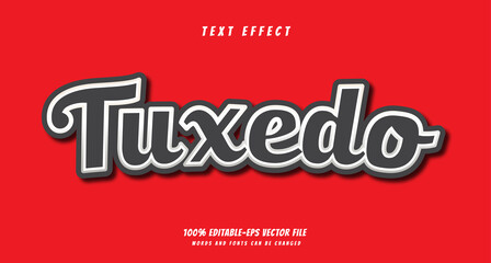 Wall Mural - tuxedo text effect design vector