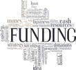 © Colored Lights - Funding vector illustration word cloud isolated on a white background.