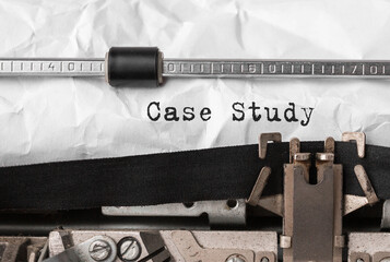 Aufkleber - Text Case Study typed on retro typewriter