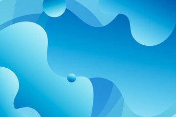 Poster - Abstract fluid illustration. Flow and flowing background.