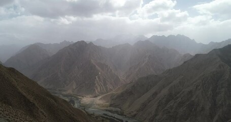 Wall Mural - Aerial photography of the scenery along the Xinjiang-Tibet Highway