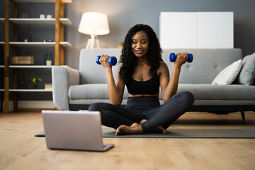 Wall Mural - Online TV Home Fitness Workout