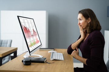Poster - Sad Unhappy Trader And Stock Broker