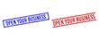 © Tensor Designs - OPEN YOUR BUSINESS rubber overlays with grunge texture. Vectors designed with double lines, in blue and red colors. Text placed inside double rectangle frame and parallel lines.