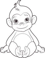 Wall Mural - Baby monkey