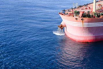 The oil tanker in the high sea