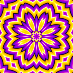 Wall Mural - violet flower. motion illusion. seamless pattern.