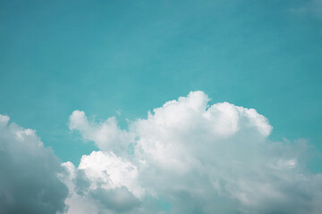 Clouds in the Blue Sky on Sunny Day, Nature Scenery with a Good Weather. Looking Up Shot