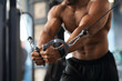 © Prostock-studio - Cropped of black guy training on block exerciser in gym