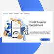 Credit banking department landing page. Approved loan