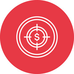 Wall Mural - Target Money Icon