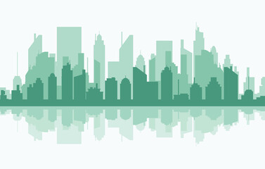 simple design city silhouette illustration