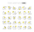 Set of linear icons of Food Additives