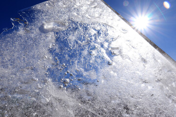 Canvas Print - Winter background. Ice texture for background.