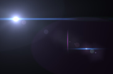 Wall Mural - lens flares for photography and  anamorphic lens flare