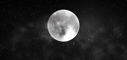 Wall Mural - full moon with stars isolated on dark background. magic vector elements.