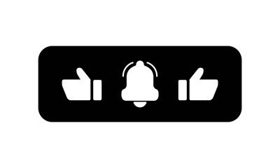 Poster - Like, thumb up with notification sign. Social media concept. Following. Vector EPS 10. Isolated on white background