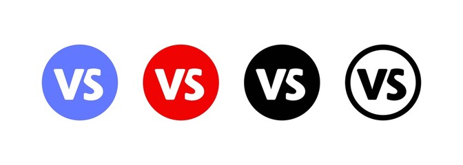 VS versus icon set. Battle game. Final fighting. Vector EPS 10. Isolated on white background