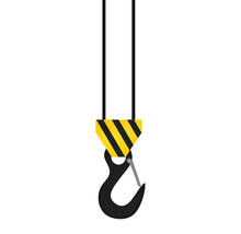 Container Hook Isolated. Vector Illustration