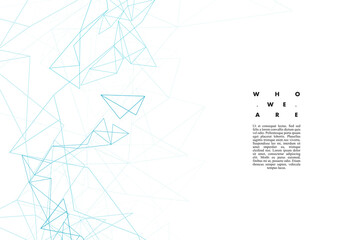 Poster - Network connection on light background. Science futuristic concept. Technology modern design. Modern science background. Digital marketing. Modern geometric illustration
