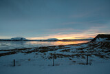 Fototapeta Do pokoju - The sunrise above lake Myvatn in Iceland