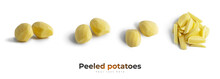 Peeled Potatoes Isolated On A White Background.