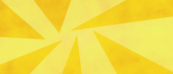 Wall Mural - bright yellow geometric background with abstract gold triangles and lemon yellow color with texture