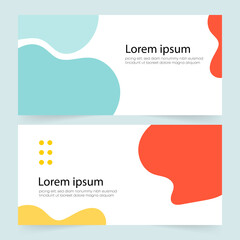 Wall Mural - Set of Editable minimal horizontal  banner template. Suitable for social media post and web internet ads. Vector illustration