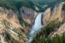 Upper Falls In Yellowstone National Park Wyoming
