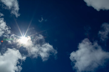 Wall Mural - clouds and sun